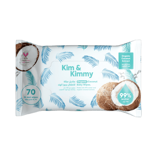 99% Water Organic Coconut Baby Wet Wipes, Qty 70