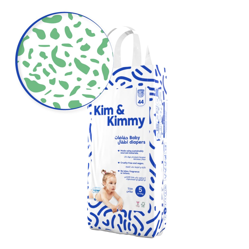 Kim & Kimmy - Size 5 Diapers,12-17kg, Qty 44