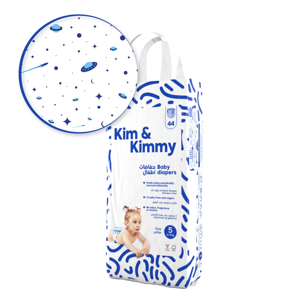 Kim & Kimmy - Size 5 Diapers,12-17kg, Qty 44