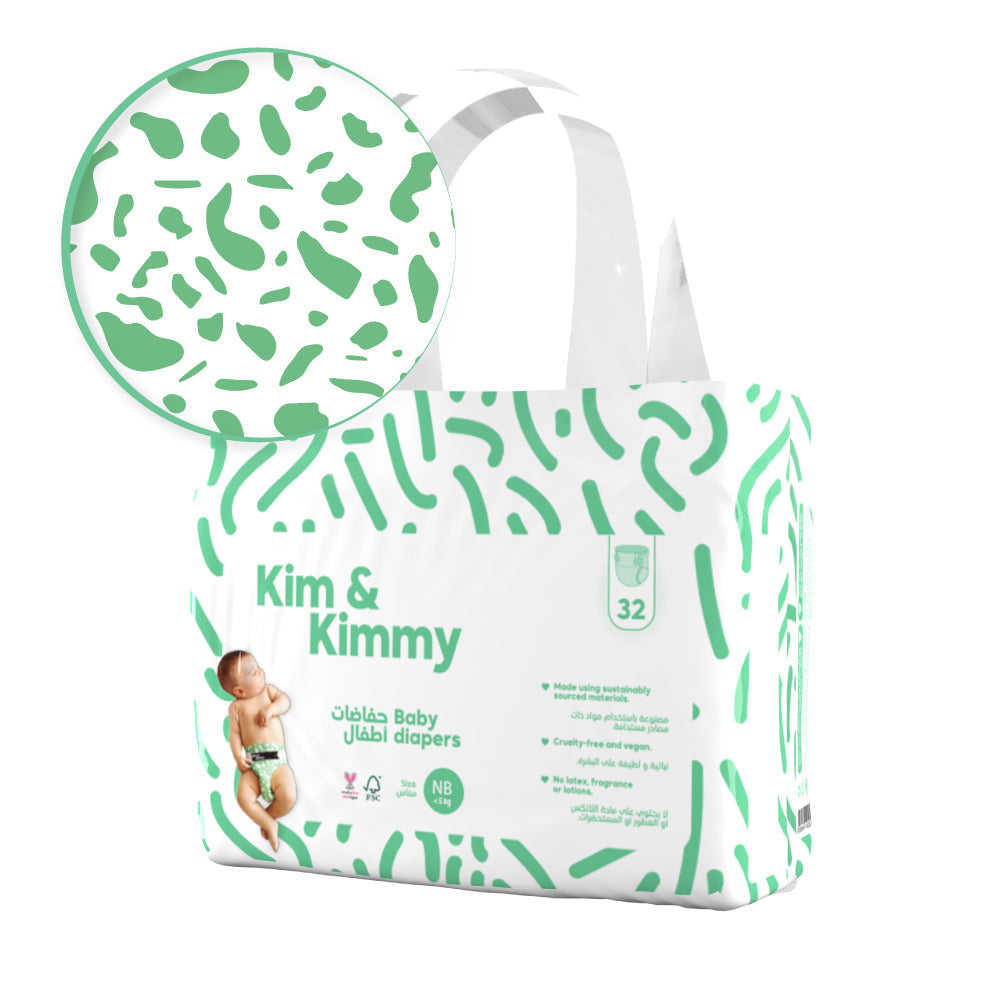 Kim & Kimmy - New Born Diapers, up to 5kg, Qty 32